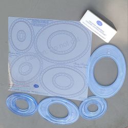 Creative Memories Custom Cutting System Oval Patterns, Mat, And Blade Cartridge Set