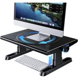 Monitor Stand Riser for Desk,360°Rotation Freely Height Adjustable X(371)