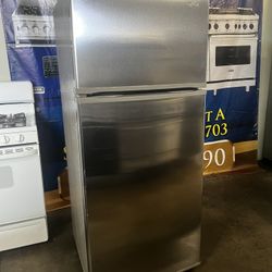 Whirlpool Stainless Steel Top Freezer Refrigerator Apartment Size 