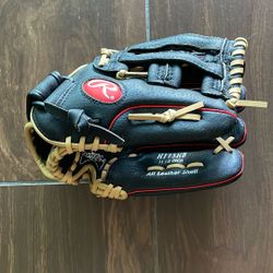 Rawlings Highlight Series H115HB 11 1/2" Leather Baseball Glove Black Left Hand