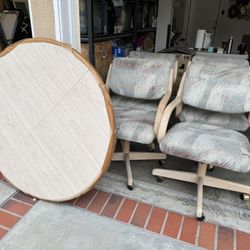 Vintage Dining Table + Chairs