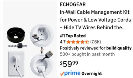 New In Box  ECHOGEAR Power & Cable management kit