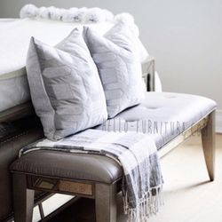 New Ava Bench With Mirrored Side 