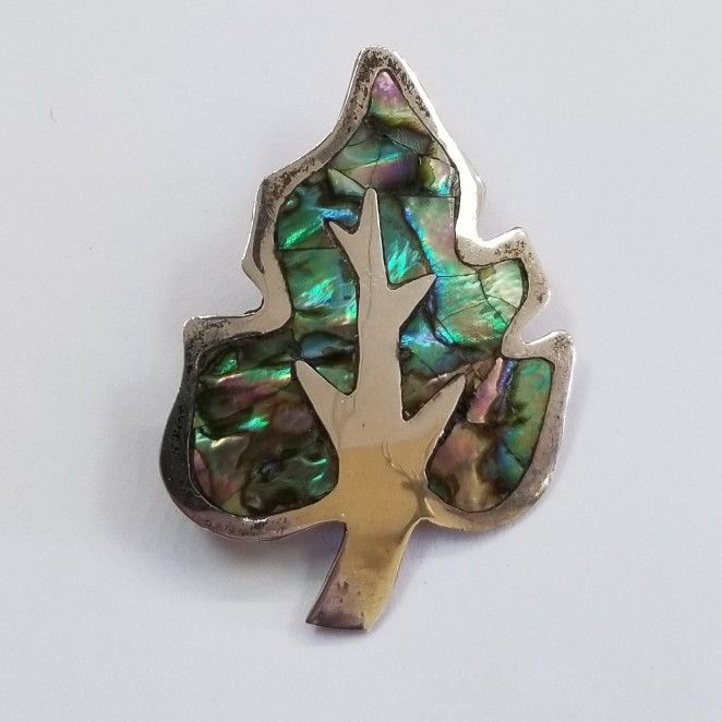 Silver and Abalone Inlay Pin