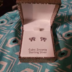 Nanette Earrings Sterling Silver Cubic Zirconia 