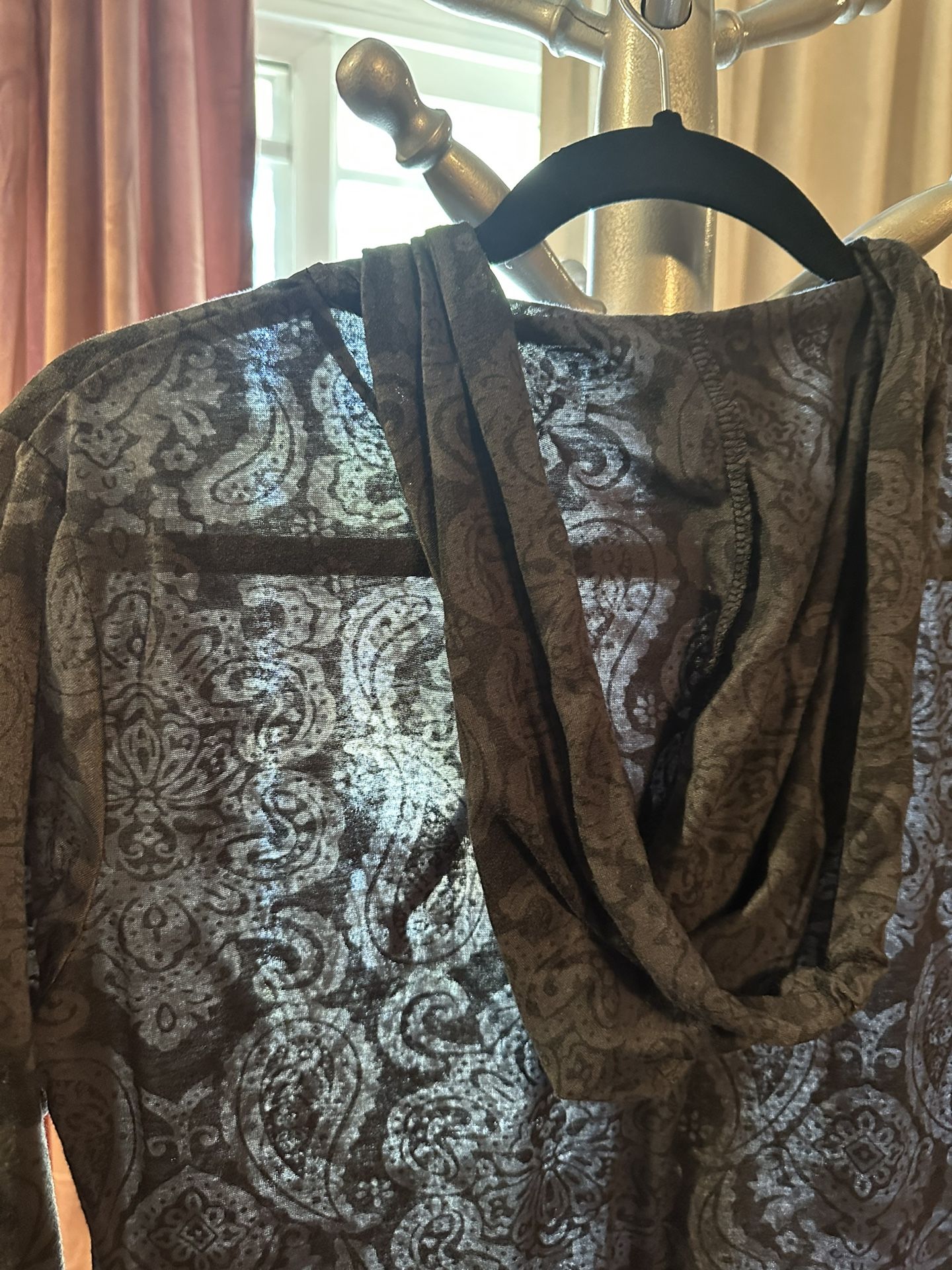 Hooded lounger dress or tunic by "The Balance Collection".