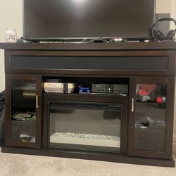 TV STAND With Fireplace (heater) 