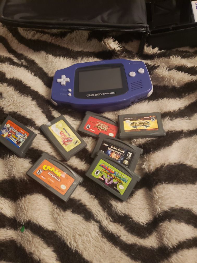 Gameboy advance. With 7 games and case