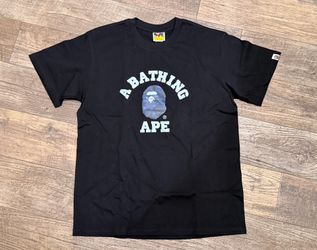 Large Blue and black bape tee