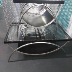 2pcs for $20. Coffee Table and End Table, Glass Tops