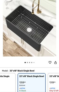 Black Farmhouse Sink 33in