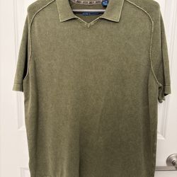 Tommy Bahama Saltwater Tides Sweater Polo Olive Green Men’s Sz.XL /TG