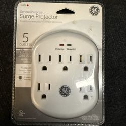 GE 5-OUTLET WALL TAP SURGE PROTECTOR – NEW
