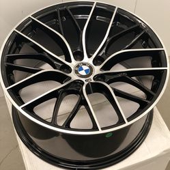 BRAND NEW 19" STAGGERED BLACK POLISHED BMW STYLE WHEELS 5x120 ALL 4 PRICE FIRM WHEELS ONLY!!!