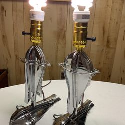 ART DECO PACKARD RADIATOR CAP & BALE HOOD ORNAMENT LAMPS 