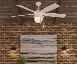 Hampton Bay Seaport 52 in. LED Indoor/Outdoor White Ceiling Fan NEW