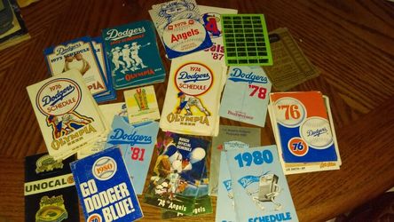Vintage Dodger Baseball Schedules