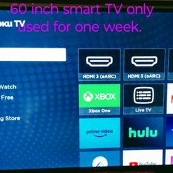 60 In Smart TV Used For 1 Week &, Complete Sound System 