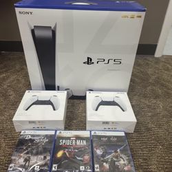 CONSOLE DISC VERSION BUNDLE 3 GAMES + 2 CONTROLLERS  