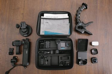 GoPro HERO12 Black Camera Bundle — Full Kit, Excellent