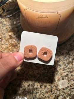 Brown Clay Earrings