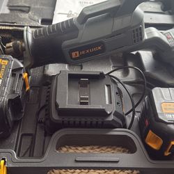 Brushless Reciprocating Saw, 21V Cordless saw saw with 2 x 6.0Ah battery, Electric Portable Sierra Recíproca with 12 Blades & LED Light, 0-3500 SPM Pr