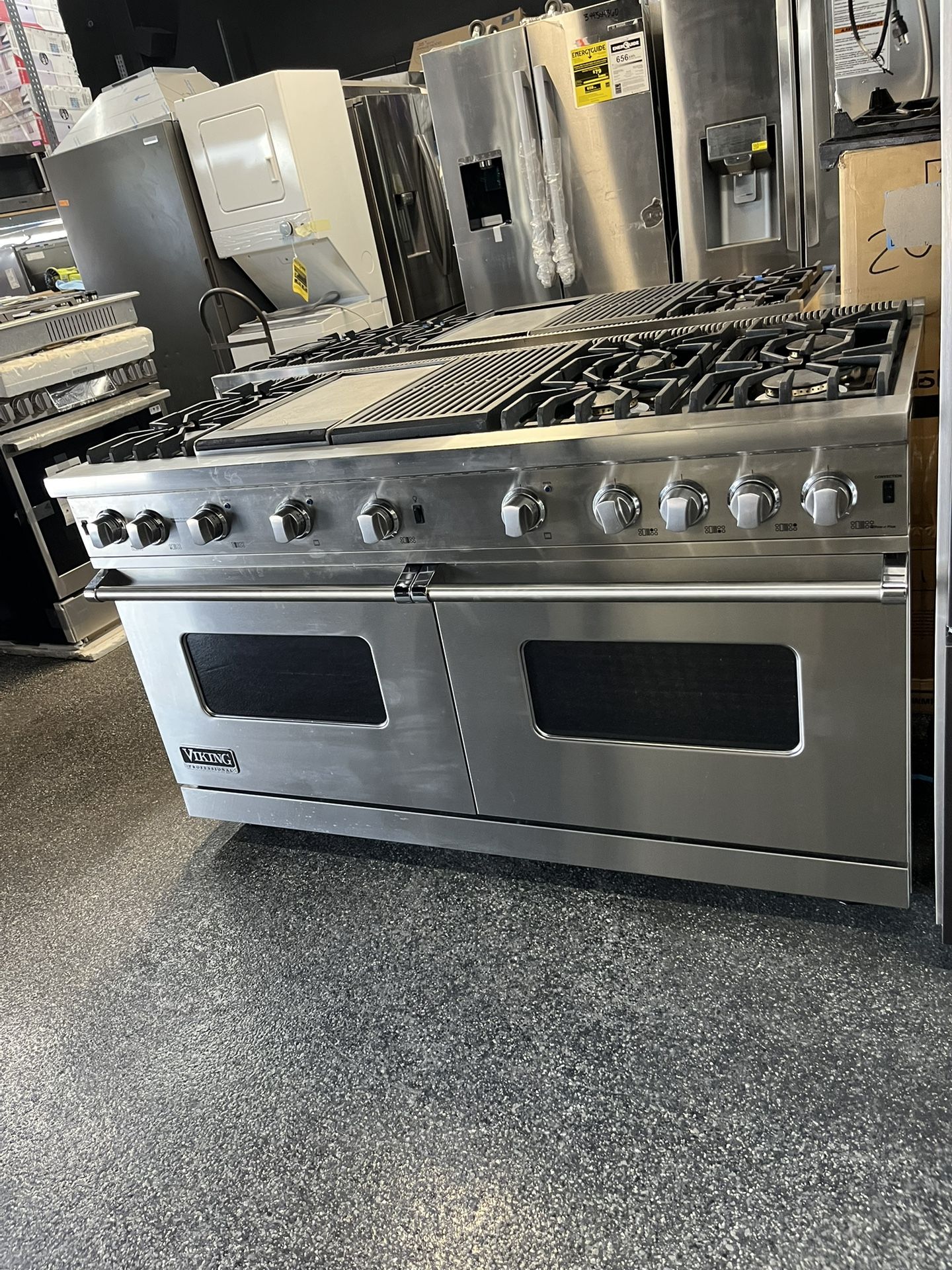 Viking Professional 60” Range Stove Gas Griddle Grill 6 Burners