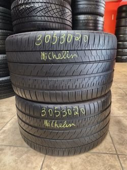 305 30ZR 20 MICHELIN PILOT SPORT TIRE 3053020 USED TIRES (PAIR) MOUNT BALANCE INCLUDED
