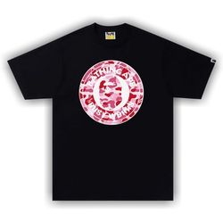BAPE ABC Camo Busy Works Tee Black/Pink (SS22)