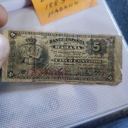 1883 Spain Colony Note