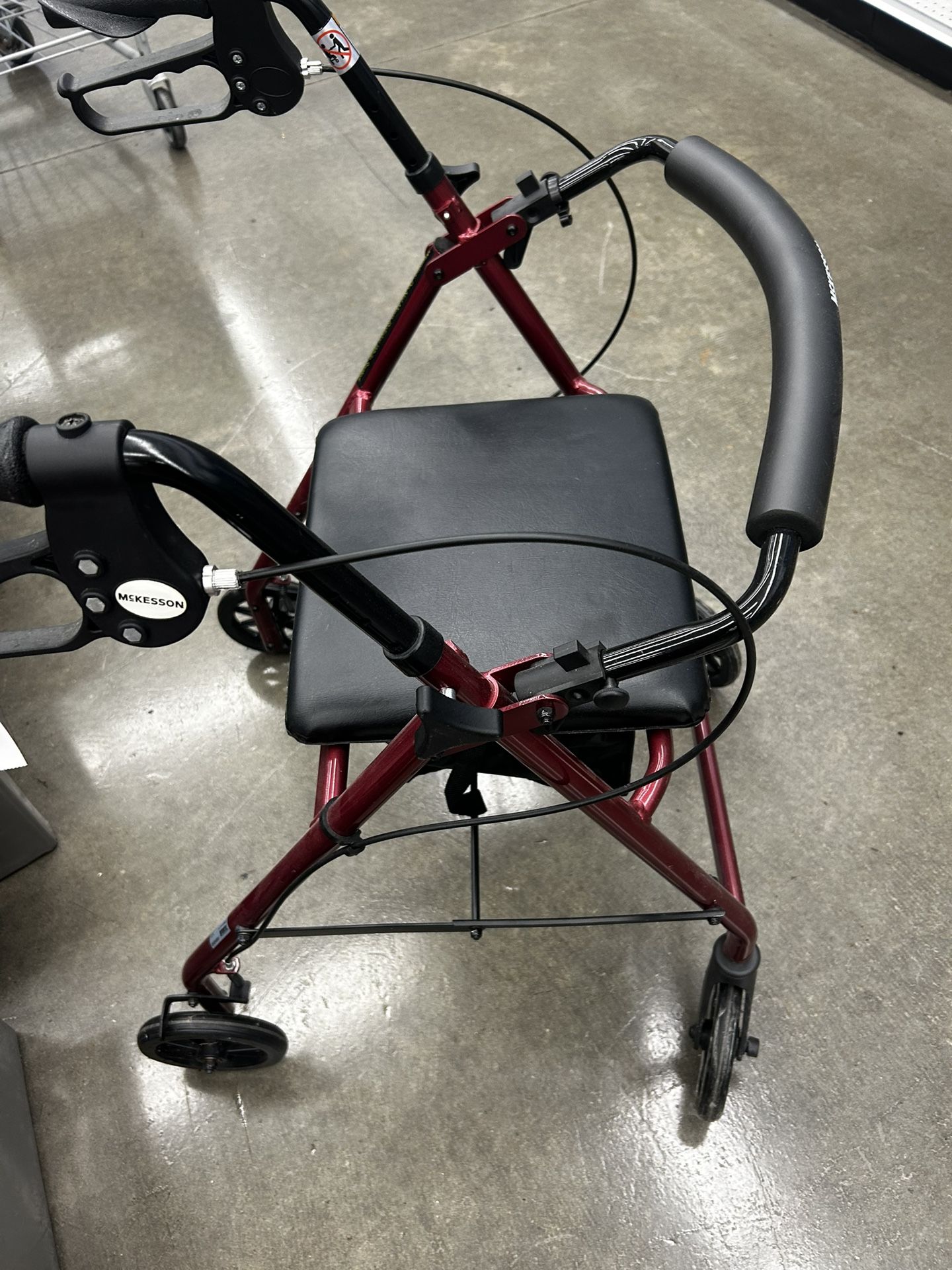 Rollator - McKesson Lightweight Walker Rollator With Storage + Adjustable Height Li