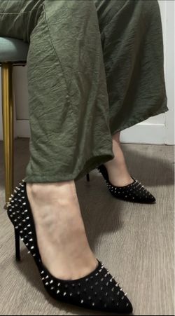 Tacones negros con espinas steve manden black heels w spikes