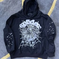 Sp5der hoodie slate black
