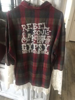 Custom women’s long tunic flannel