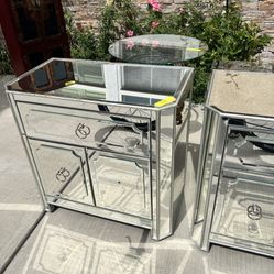 Mirrored Nightstands