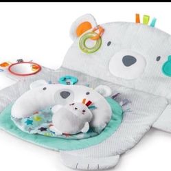 Bright Starts Tummy Time Prop & Play Activity Mat - Polar Bear, Ages Newborn +, 1 Count  Open box item  INVENTORY NUMBER: 1021026802  P