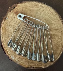 10-Piece Silver Safety Pin Set
