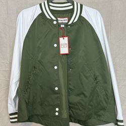 Hunter X Target Women's Varsity Swing Jacket in Olive, Size Medium