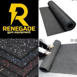 🔥New 4’x8’ 8mm Grey Fleck Rubber Gym Flooring Free Delivery🚚