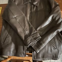 Preswick & Moore Brown Leather Coat
