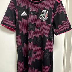 Mens Mexico National Team Jersey Autographed 