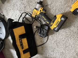 Impact Drill With Charger And Battery And Carrying Case
