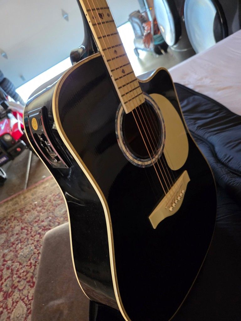 Esteban Acoustic-Electric Guitar with Padded Case - Excellent Condition