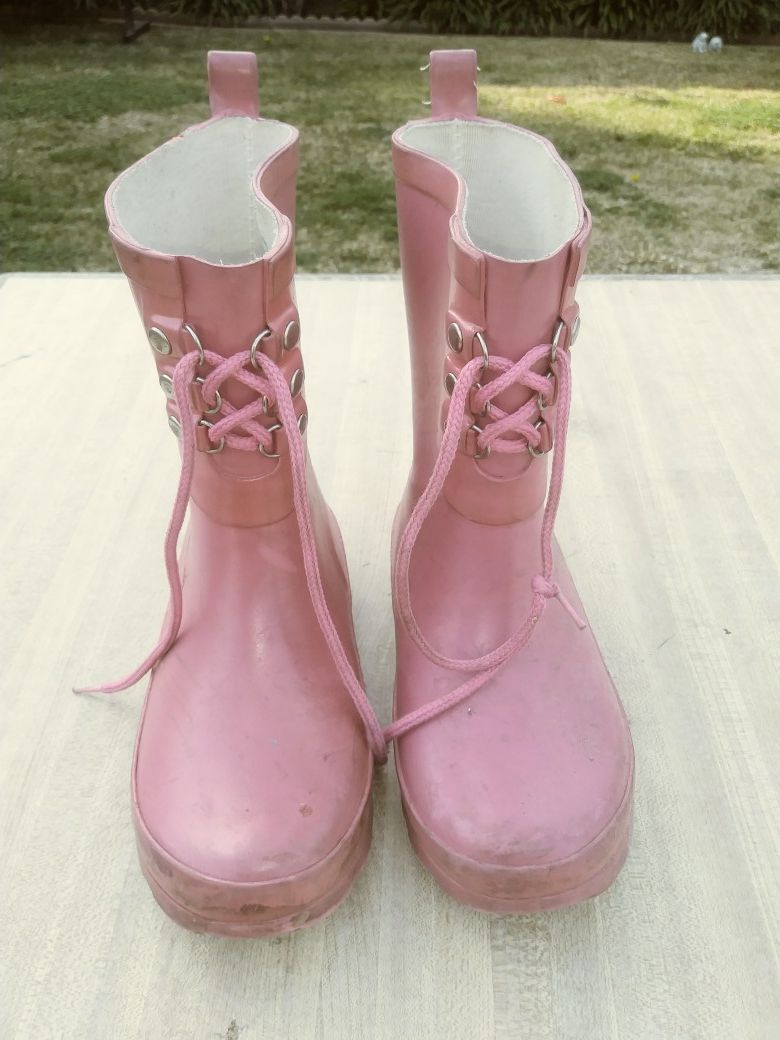 Girls Gap bubblegum pink rainboots