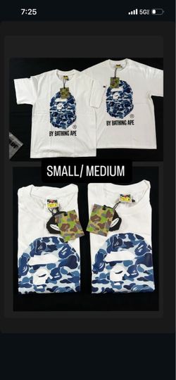 BAPE By Bathing Ape White Camo T-Shirt small and medium