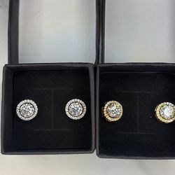 Men’s Moissanite Stud Earrings – GRA Certified (Iced Out🔥💎)