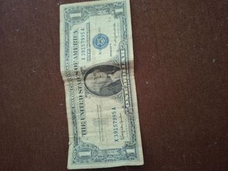 Silver note $1 bill