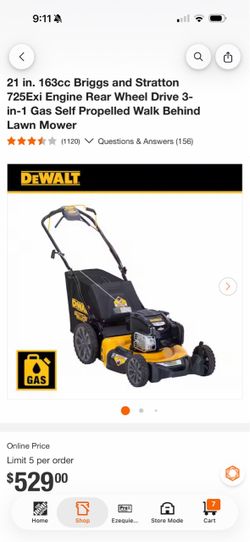 DeWalt 21" Gas Self-Propelled Lawn Mower