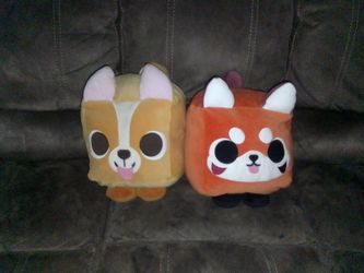 Cube Animal Plush Stuffed Toys Set of 2