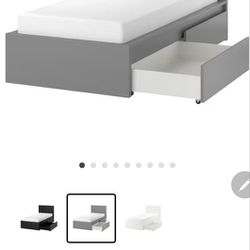 Twin Storage Bed With Memory Foam Mattress 